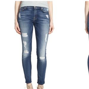 7 For All Mankind, the skinny ripped denim